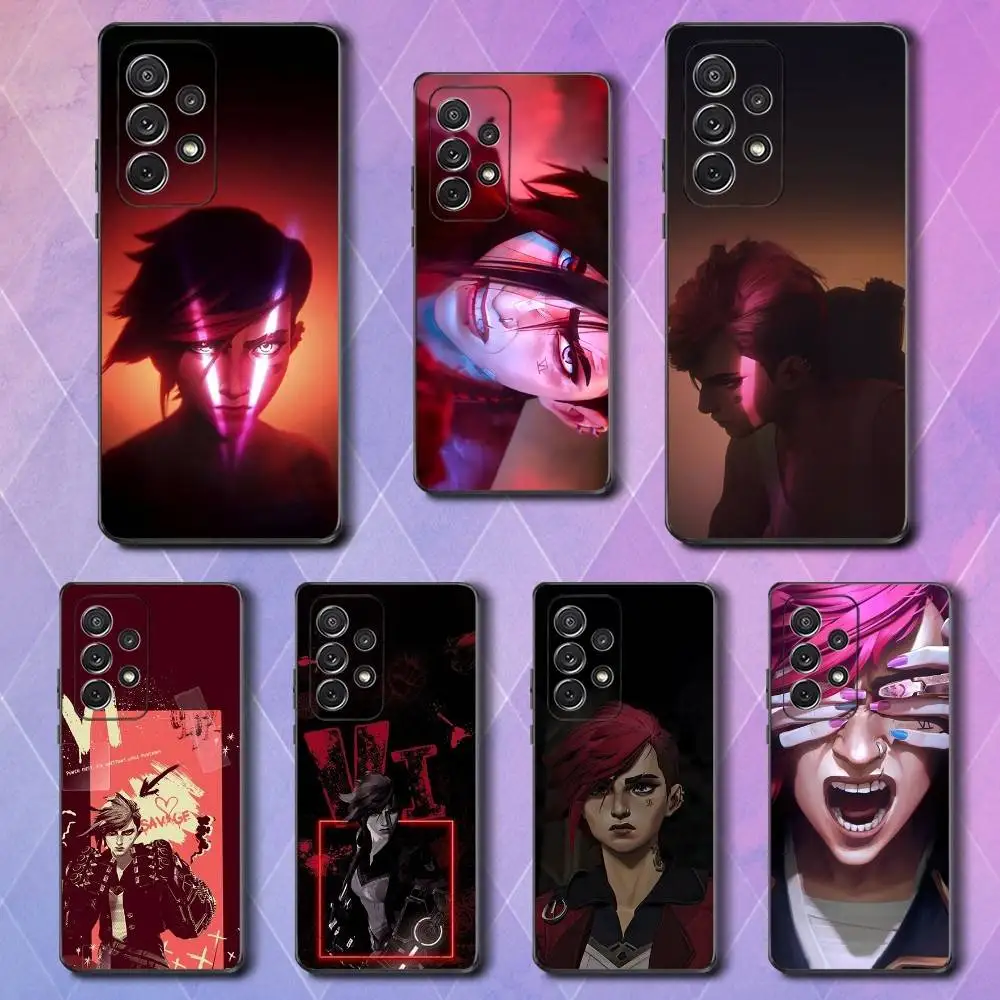 

Hot A-Arcane V-VI Animation Phone Case For Samsung S25,S24,S23,S22,S21,S20,S10,Ultra,Plus,Lite,FE,Soft Silicone Black Cover