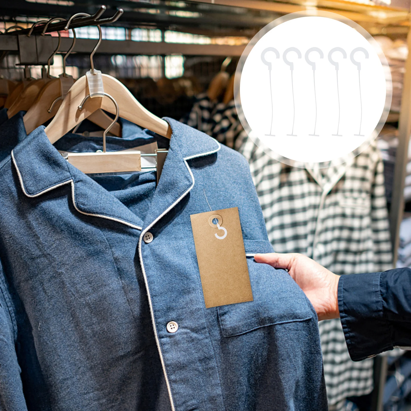 

5000pcs Clothing Tag Barbs Plastic Tag Fasteners For Price Label Hanging Tags Lightweight Durable Suitable Apparel Garments Hats