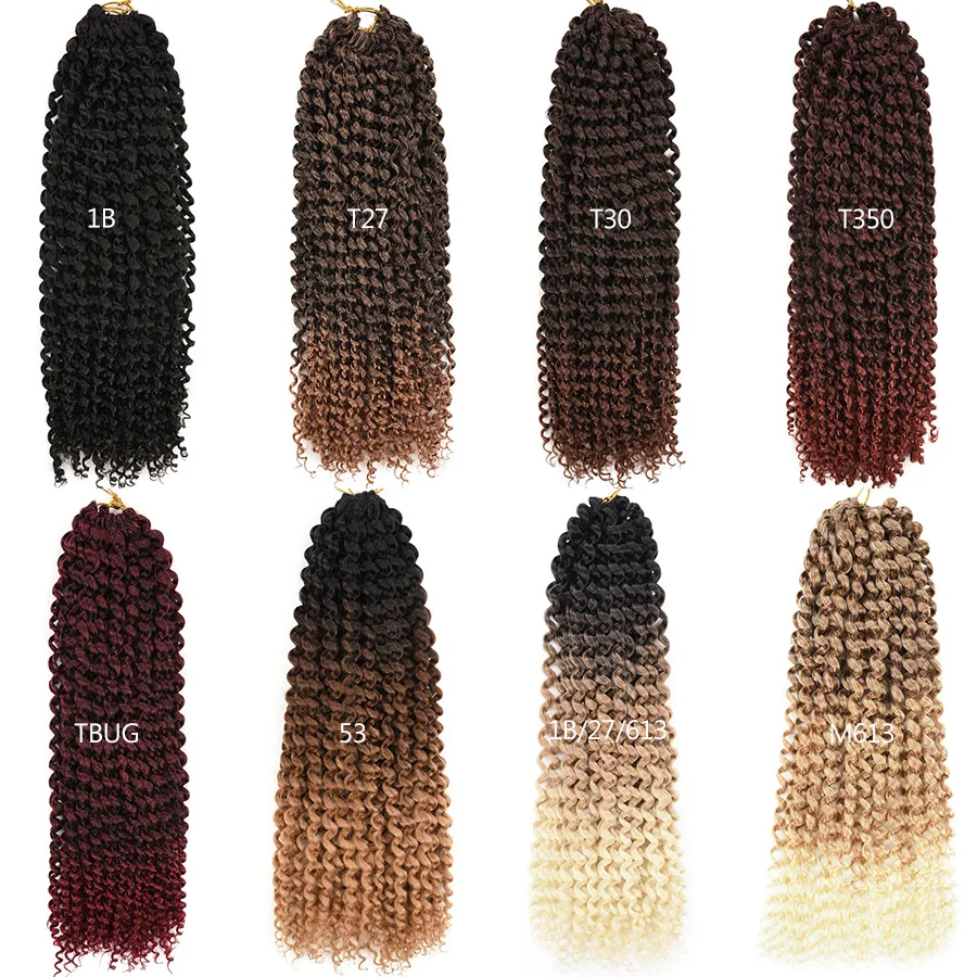 Alitomo Water Wave Synthetic Braids for Passion Twist Crochet Braiding Hair Goddess Locs Long Bohemian Locs Hair Extensions