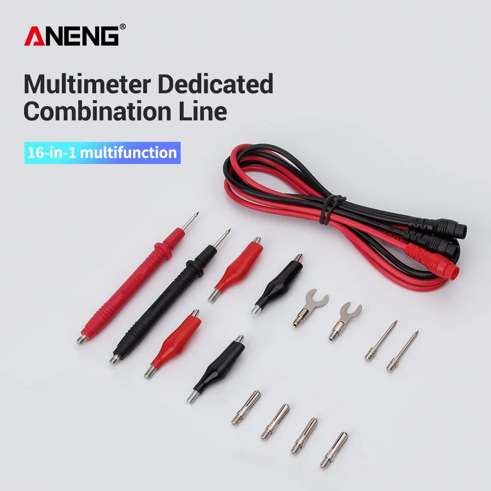 16PCS Multi Meter Test Lead Probe Wire Pen 1000V 10A Thin Tip Needle Multimeter  Cable Multimeter Tester Universal Digital Porbe