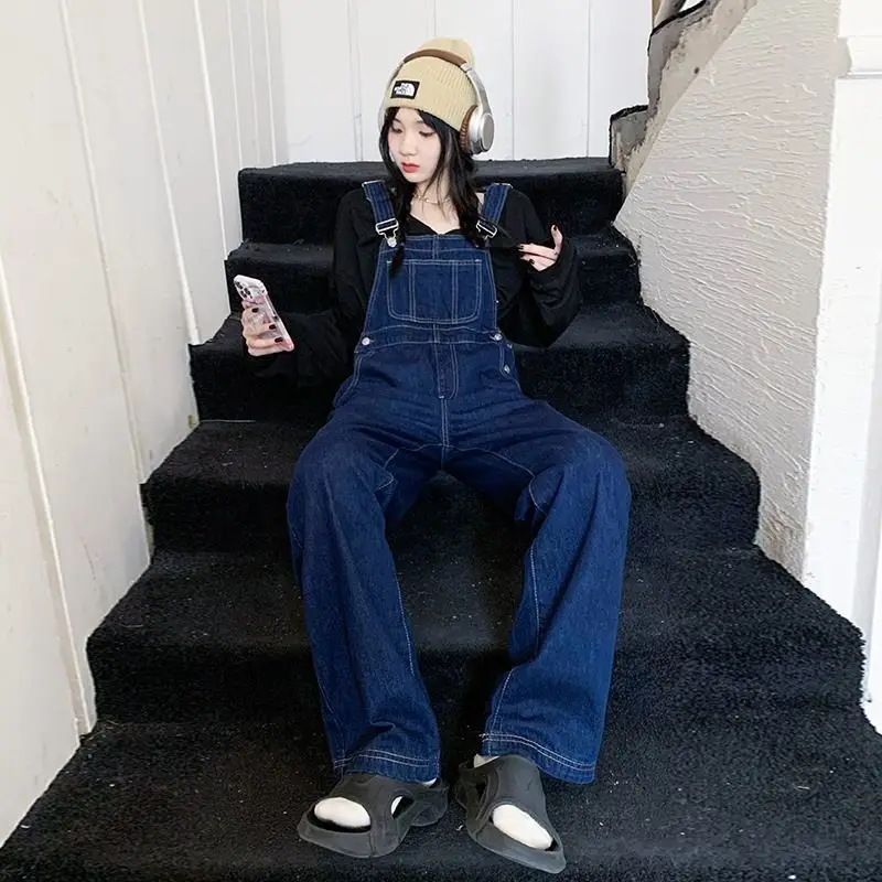 

Full-Length Jumpsuits For Women Denim Overalls Camouflage Cinching Decor Plain Green Asymmetric Personality Bohemian Tassel