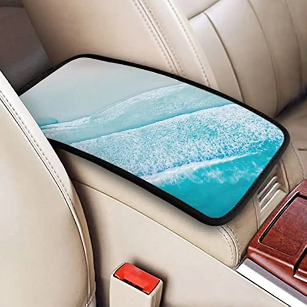 

Car Armrest Cover Pad Protector Auto Center Console Pad Protector Soft Universal Fit for Most Vehicles Accessories Beach