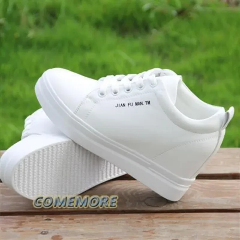 Casual Platform Tennis Female White Shoes Woman\'s Height Increasing Shoes Comfort Spring Autumn Wedges Breathable Women Sneakers