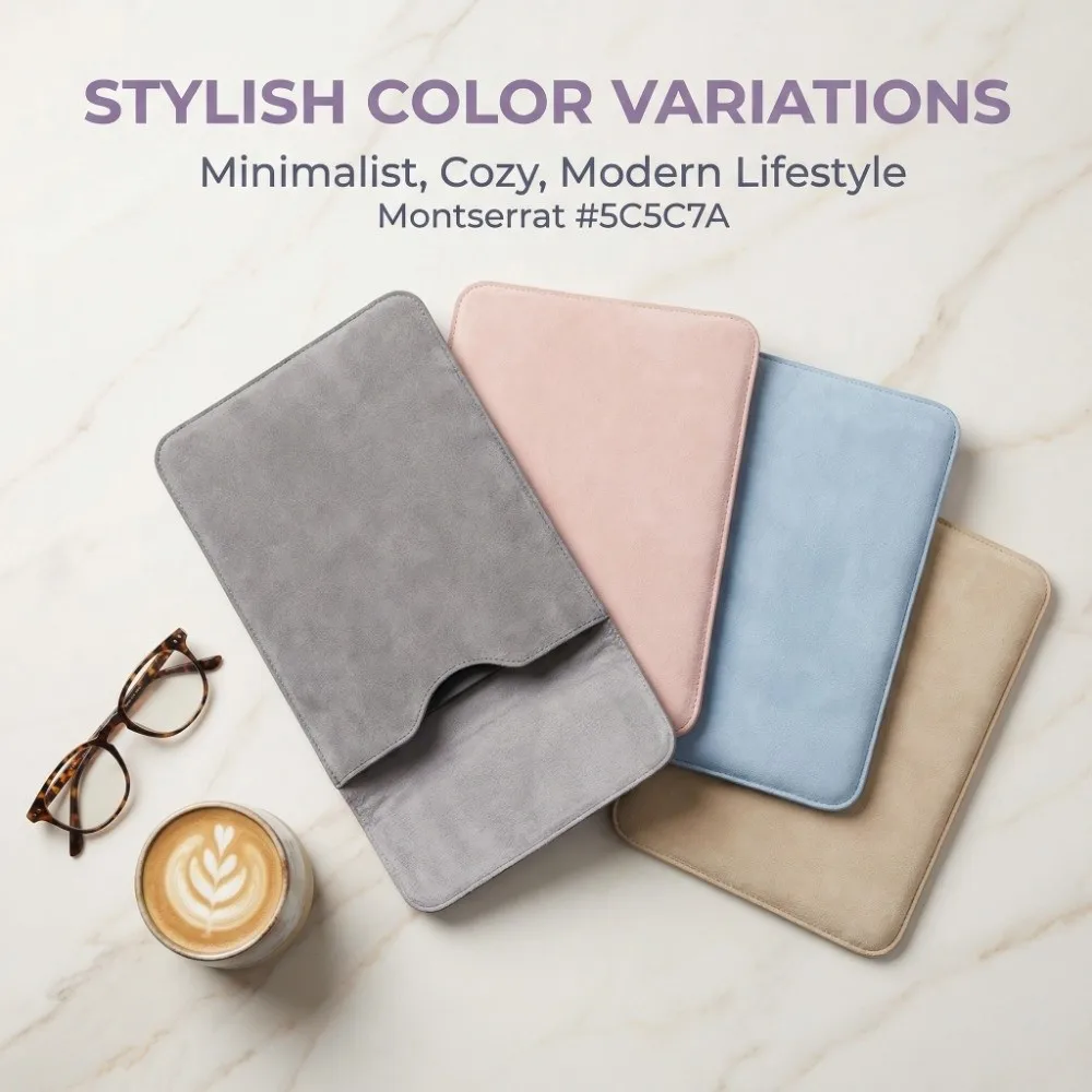 6.8 7 10.2 inch e-Reader Sleeve PU Leather Ultra Slim Carrying Case Shockproof for Kindle Paperwhite/Colorsoft/Scribe