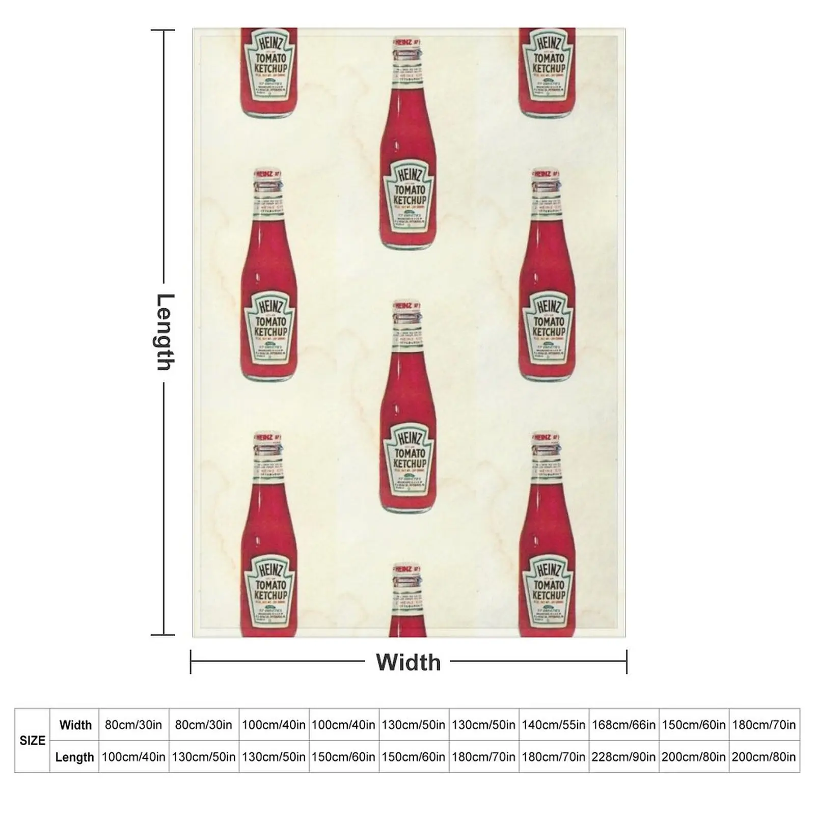 Halftone image of ketchup (catsup) Tomato Ketchup bottle Throw Blanket couch cozy soft plush fuzzy picnic outdoor blanket