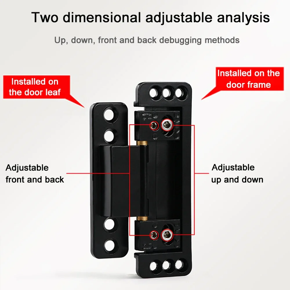 Slim Bezel Glass Door Profile Door Hinge Two-dimensional Adjustable Hinge Aluminum-wood Door Dedicated Invisible Hinge