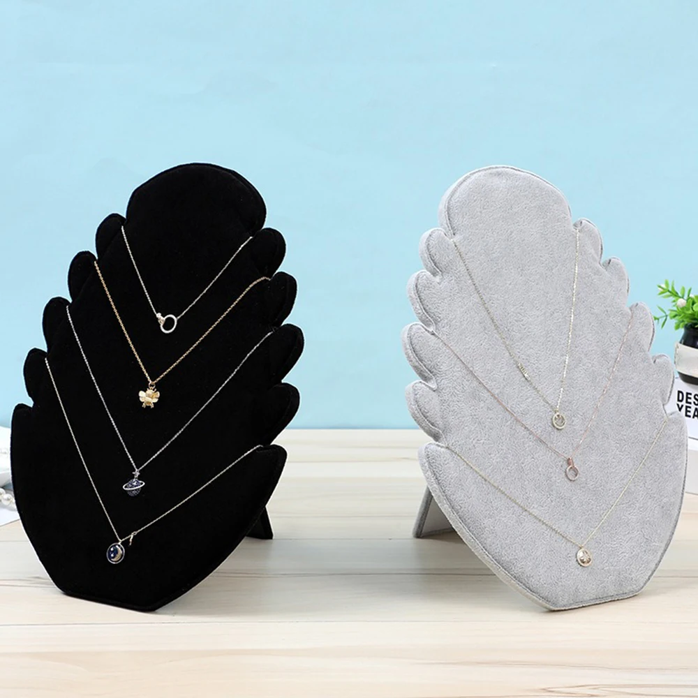 Jewelry Display Stand Flame Plate Necklace Display Stand Organizing Fashion Accessory Holder for Jewelry Necklaces Storage