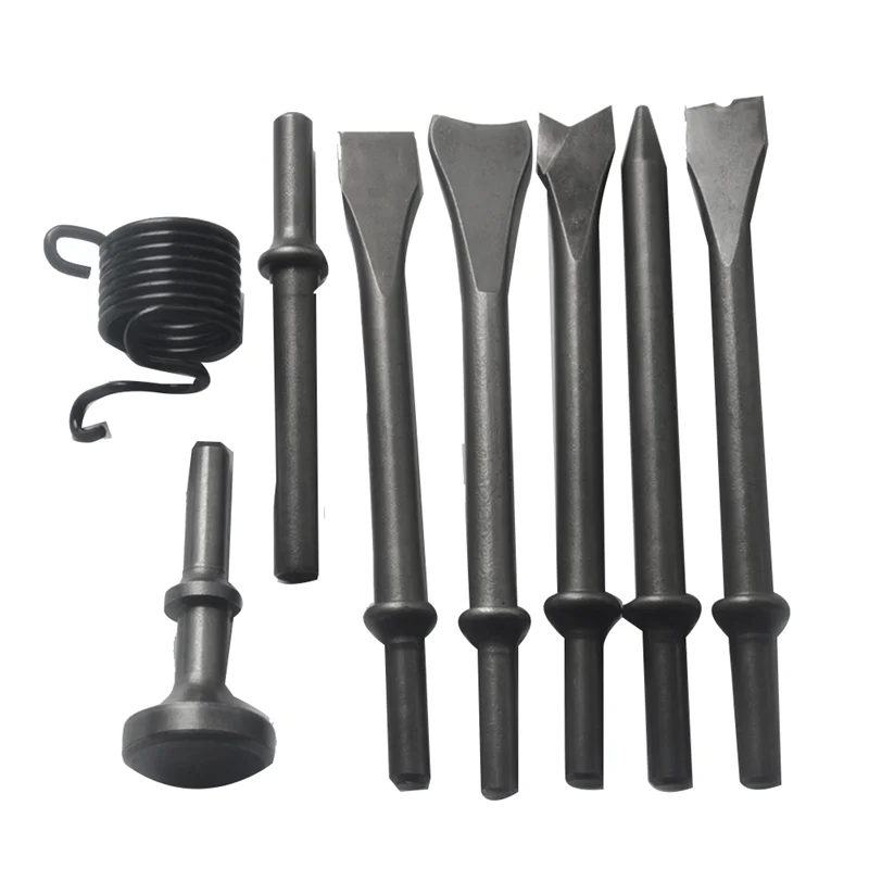 8Pc Air Chisel Head Set Pneumatic Chisel Air Hammer Punch Chipping Tool Pneumatic Chisel Air Hamme Cutting Rusting