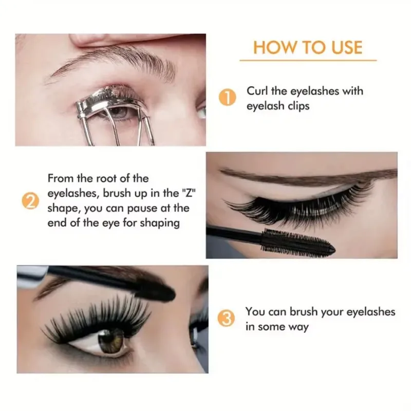 Waterproof 4D Mascara Thick Long Smudge-proof Plump Encrypted Long-lasting Curling Large Eye Makeup Makeup Tools