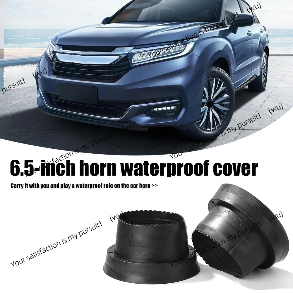 2-piece set of 6.5-inch waterproof soft silicone foldable automatic speaker gasket, shockproof protective cover accessories