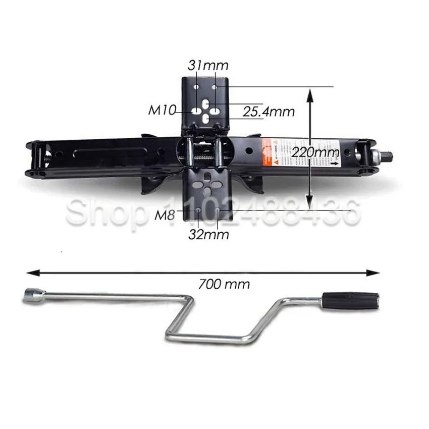 2pcs 5000lb RV Camper Scissor Leveling Jacks Trailer Stabilizer with 1 Handle corner steady Trailer Parts Caravan Accessories