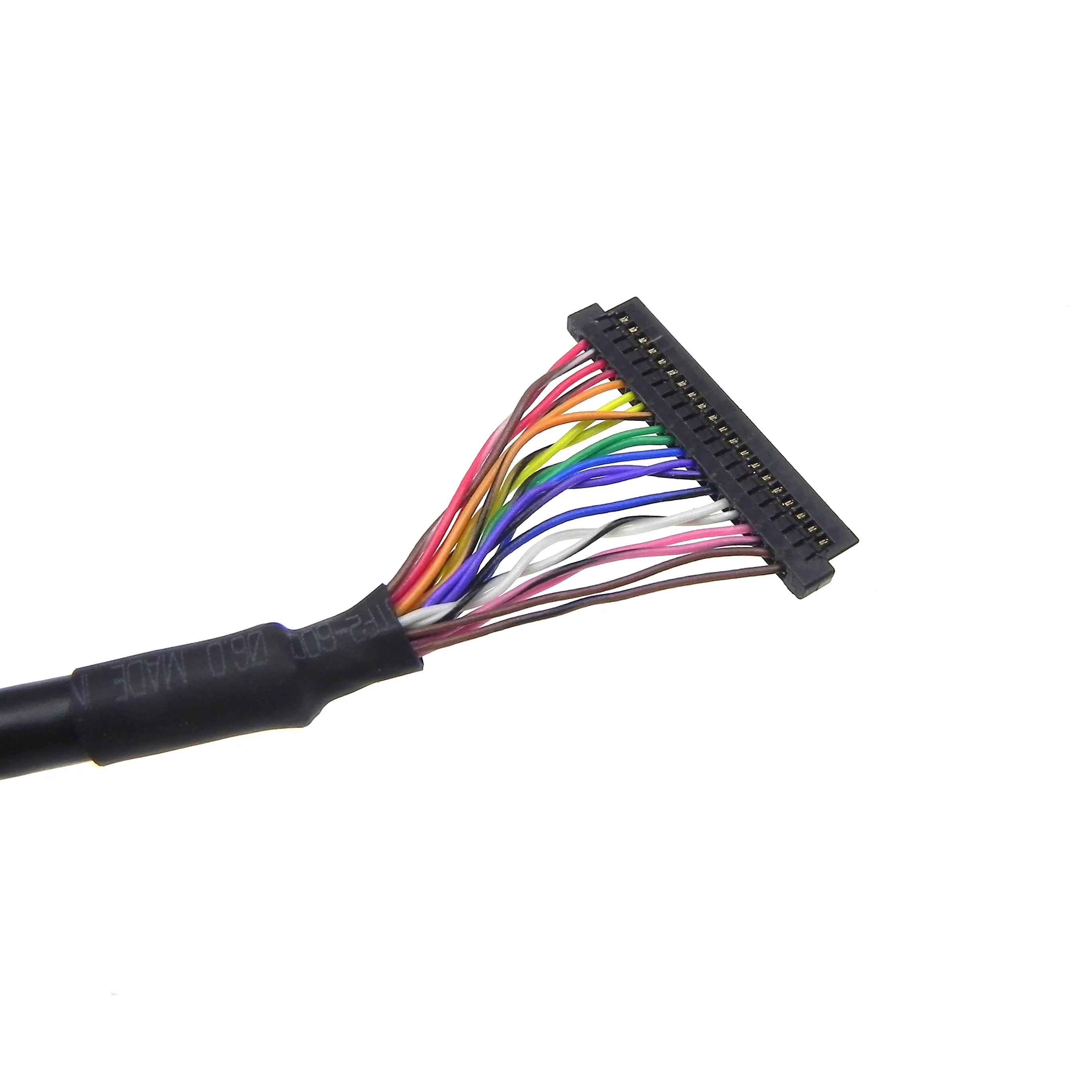 JAE 20pin Connector Full Connection FI-s20s on Both End Shielded Lvds LCD Cable 150mm For Laptop