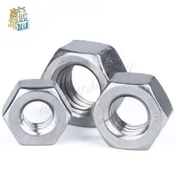 100Pcs DIN934 M11.2 M1.4 M1.6 M2 M2.5 M3 M4 Carbon Steel Hex Nut Hexagon Nuts Metric Thread Suit For Screws Bolts