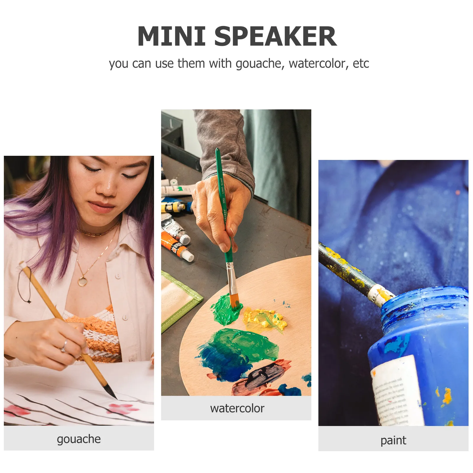 

6pcs Oil Painting Brushes Pig Hair Reusable Washable Supplies Toddler Craft Tools Kids Paint Brushes Watercolor