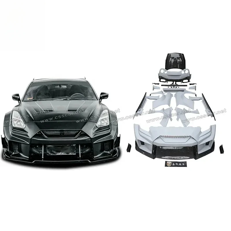 

GTR R35 Bodykit For GTR Car Front Rear Bumper Assembly Side Skirts Wheel Eyebrow LB.3 Fiberglass Body Kit