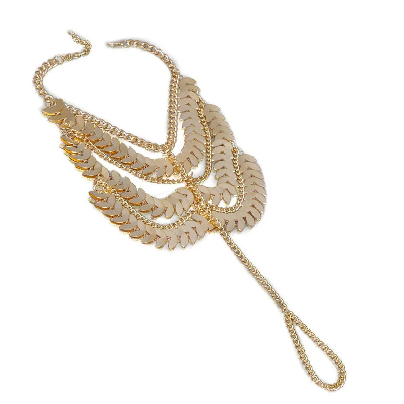 Mainan seks Rantai pergelangan kaki retro multi-lapis dengan rumbai, aksesori fetish kaki untuk permainan peran BDSM, sensual untuk wanita dewasa 18+