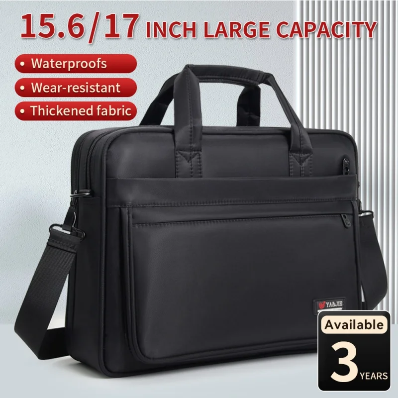 Briefcases For Men Canvas Tote Bag Large Laptop Case 15.6 Inch 17 Inch 14 Inch Computer Bag  Work Business  Shoulder Office