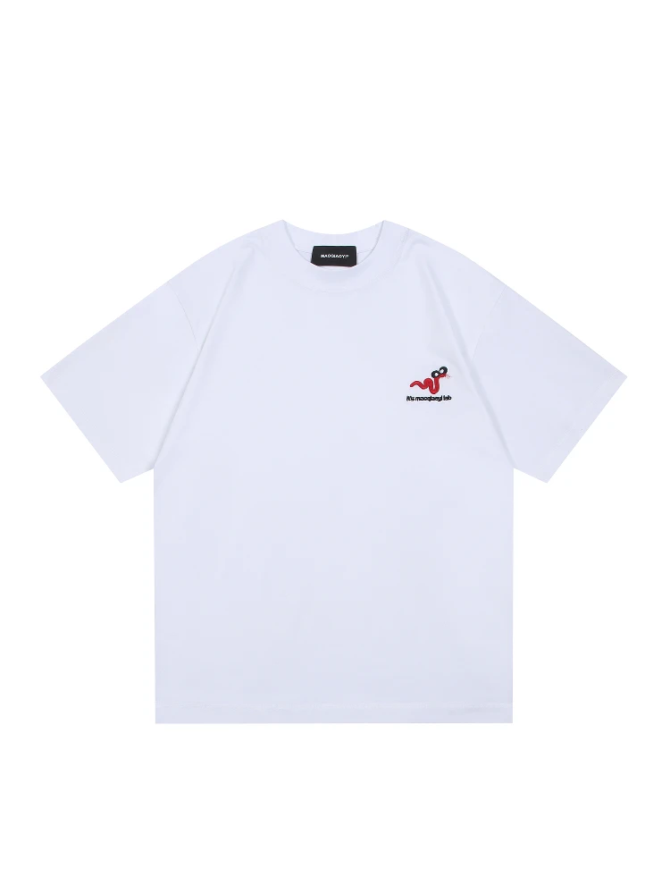 

Легкий повседневный хлопковый топ с вышивкой в этническом стиле для молодых мужчин, летний, простой, с круглым вырезом