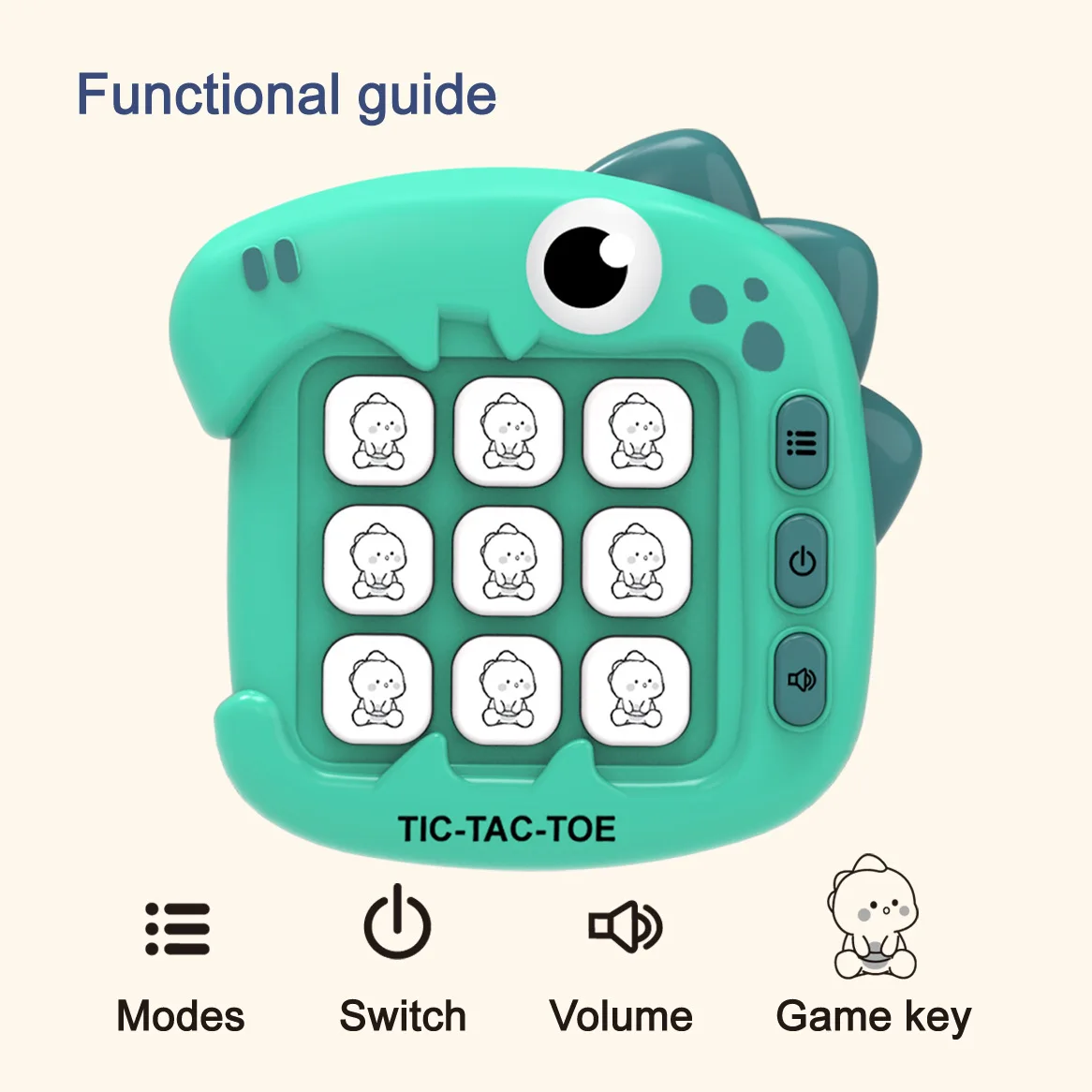Triple Tic Tac Toe Machine de jeu enfants réflexion formation interactif jeu de bureau jouets voyage casse-tête 5 Modes