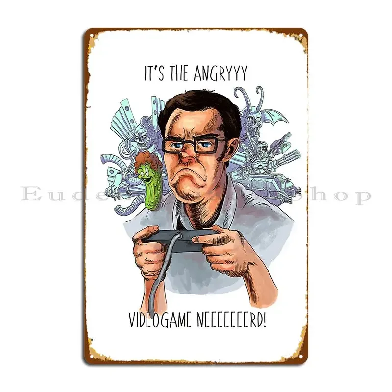 Avgn Angry Videogame Nerd Metal Sign Iron Wall Cave Club Plaques Party Tin Sign Poster