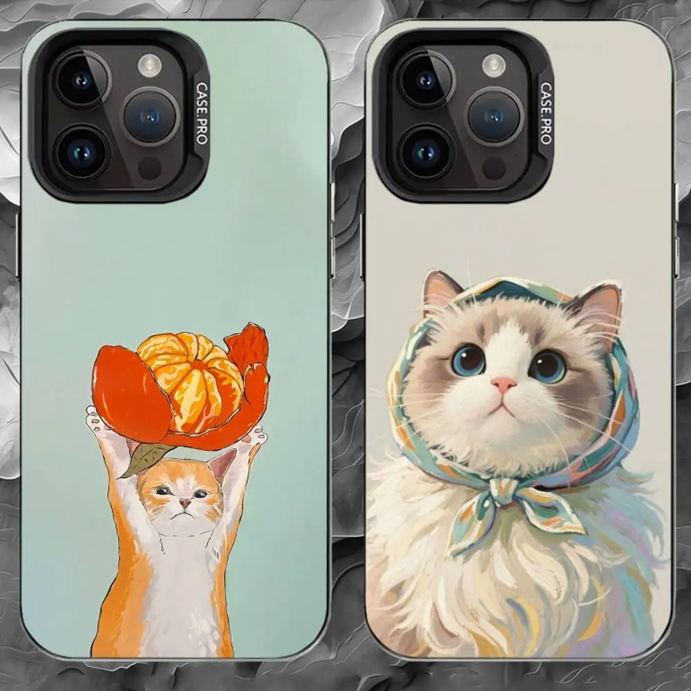 

D-Digital Illustration Phone Case For iPhone 17 16 15 14 13 12 11 Pro Max Plus Silver Matte Black Cover