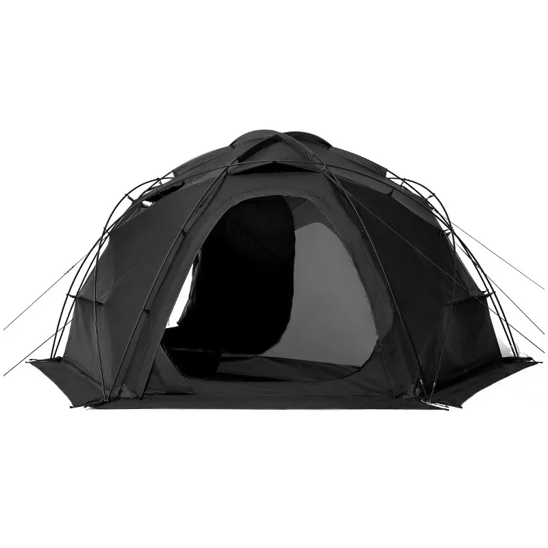 Semi-autonomous spherical tent Outdoor portable rainproof thickened spherical tent Large blackened