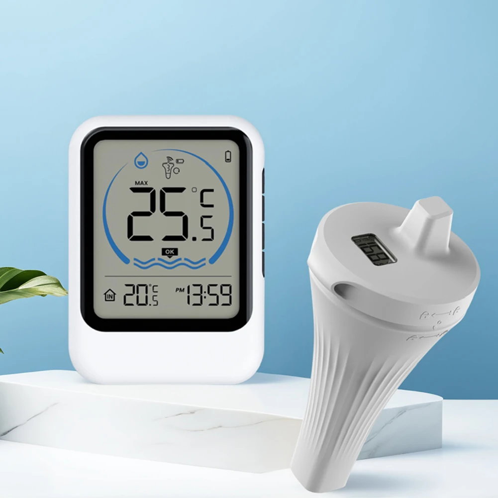 

Smart Pool Thermometer IPX7 Waterproof Floating Pool Thermometer Easy Read Swimming Pool Thermometer for Swimming Pools