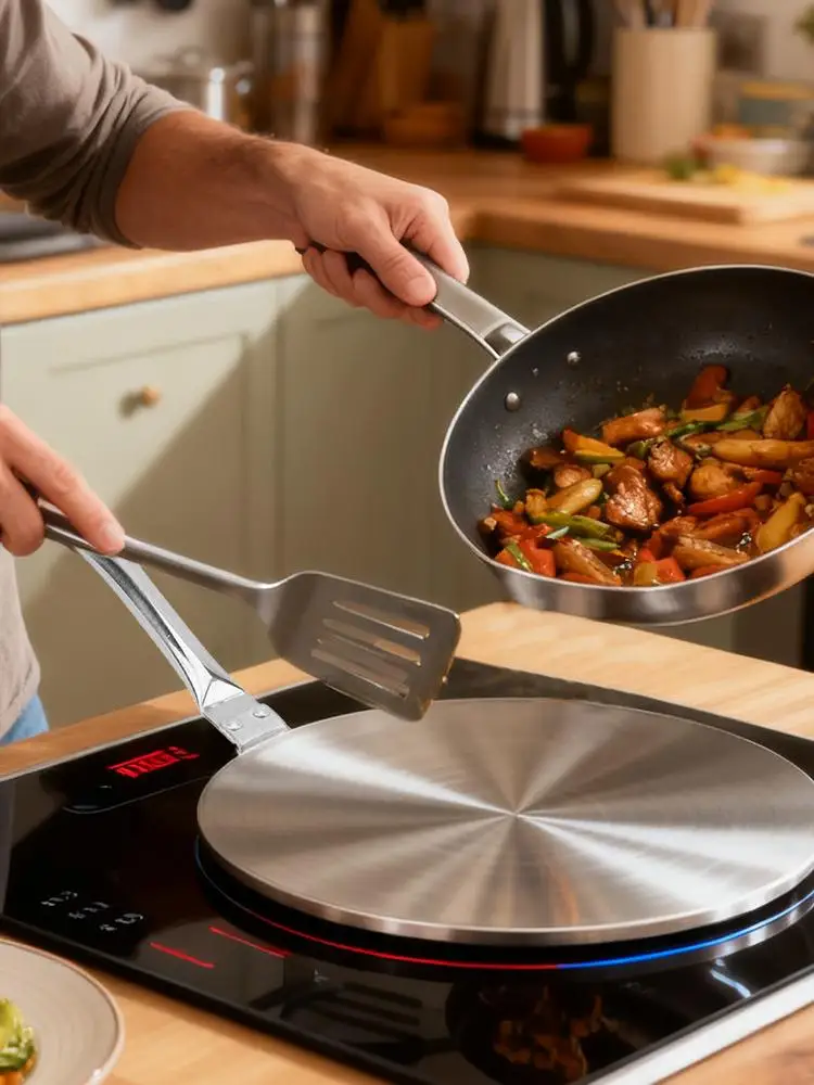 

Heat Diffuser Induction Adapter Plate Even Heat Distribution Gadget Induction Cooktop Adapter For Apartment Home Dorm