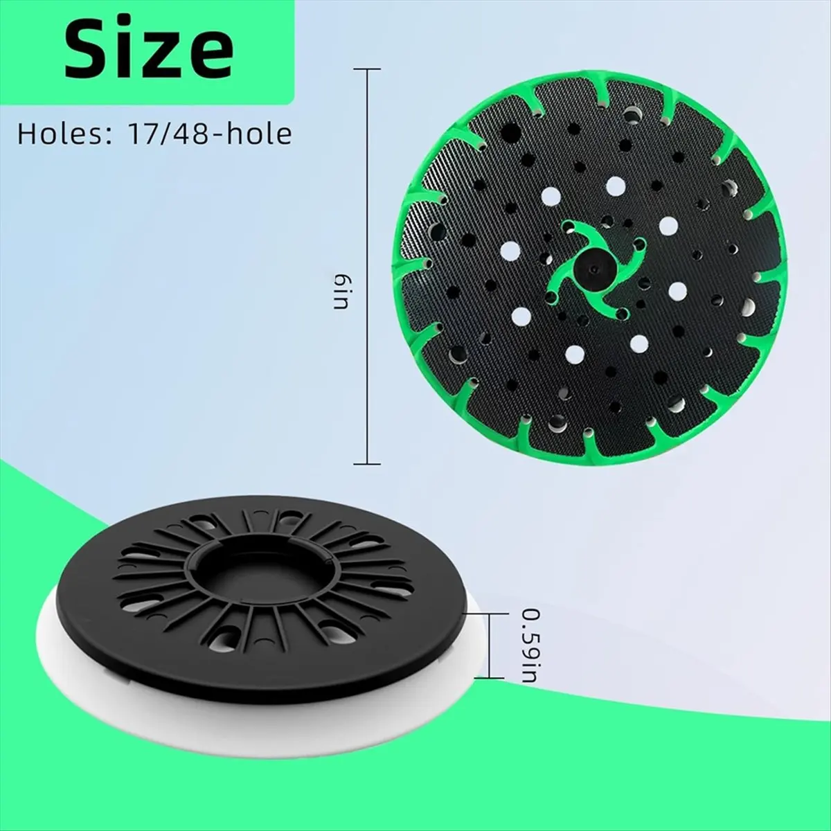 Reliable- Soft Sanding Pad + Hard Sanding Pad for Festool RO 150 FEQ Sander, 6 Inch Back-Up Sanding Discs (2-Pack)