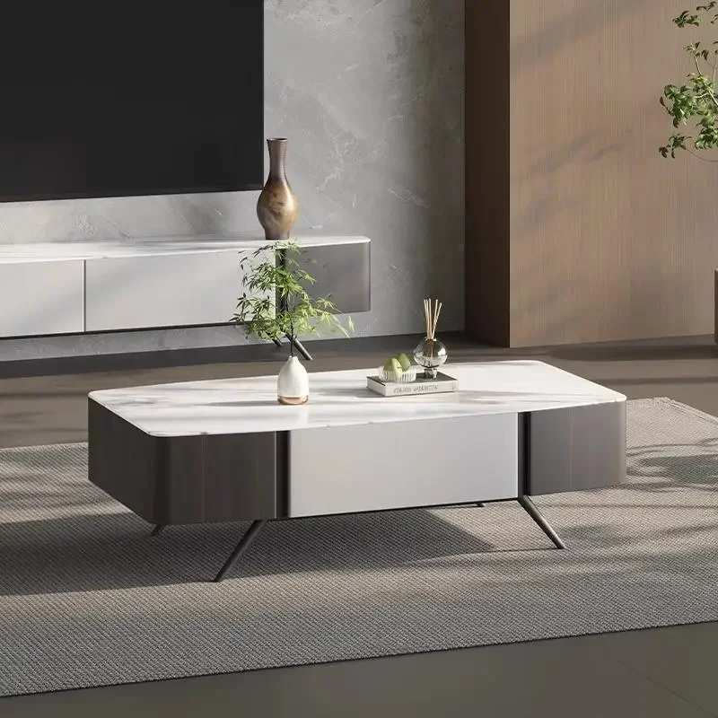Simple Clear Coffee Table Standing Drawers Modern Living Room Coffee Table Wood Bedroom Mesas Bajas Entrance Hall Furniture