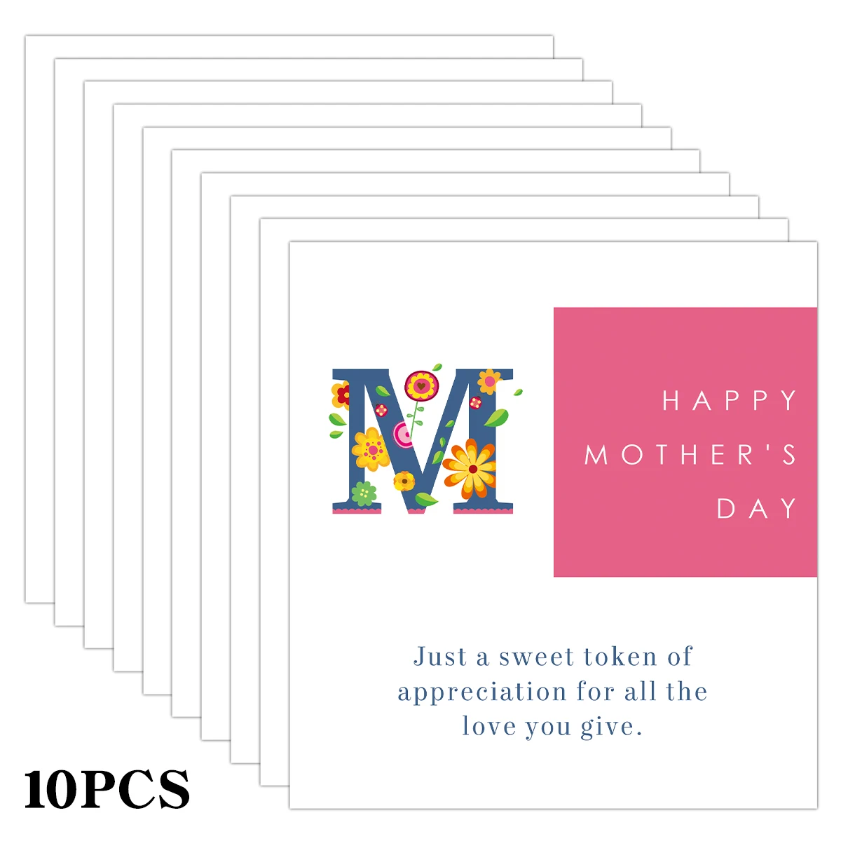 10pcs/set Happy Mother's Day Candy Chocolate Label Wrappers Stickers, Self-adhesive Stickers For Mother Birthdays Party Gifts