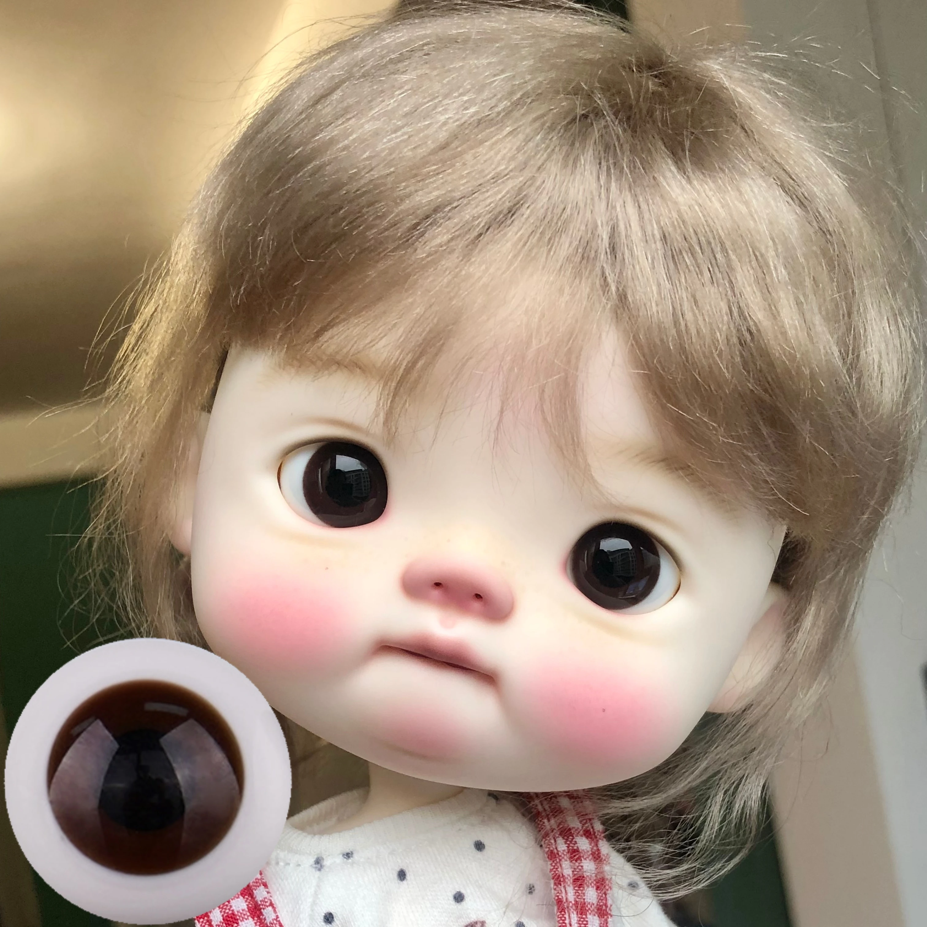 Shaonvyu Doll Qbaby BJD Eyes diandi dianmei Craft Glass Safety Animal Toy EyeBall  18mm BJD Accessories