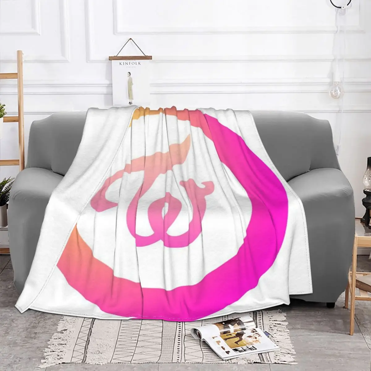 Manta con logotipo Z de TWICE Candybong, colcha a cuadros para cama, manta de pícnic, 150