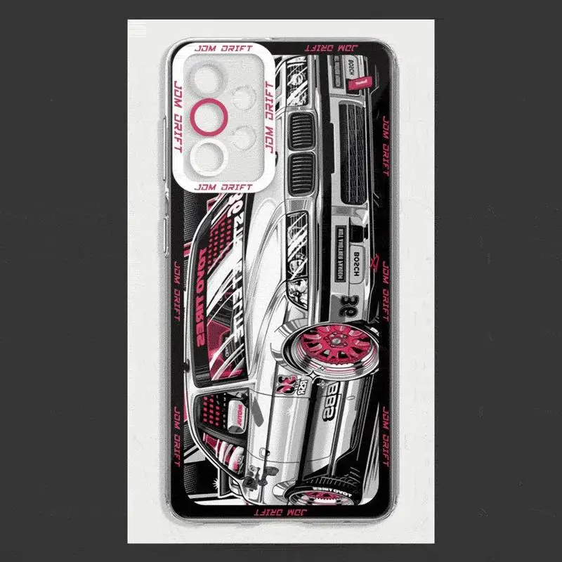 JDM-CAR Case for Samsung Galaxy A35 A55A53 A54 A73 A34 A33 A25 A24 A13 A14 A15 5G Transparent Soft