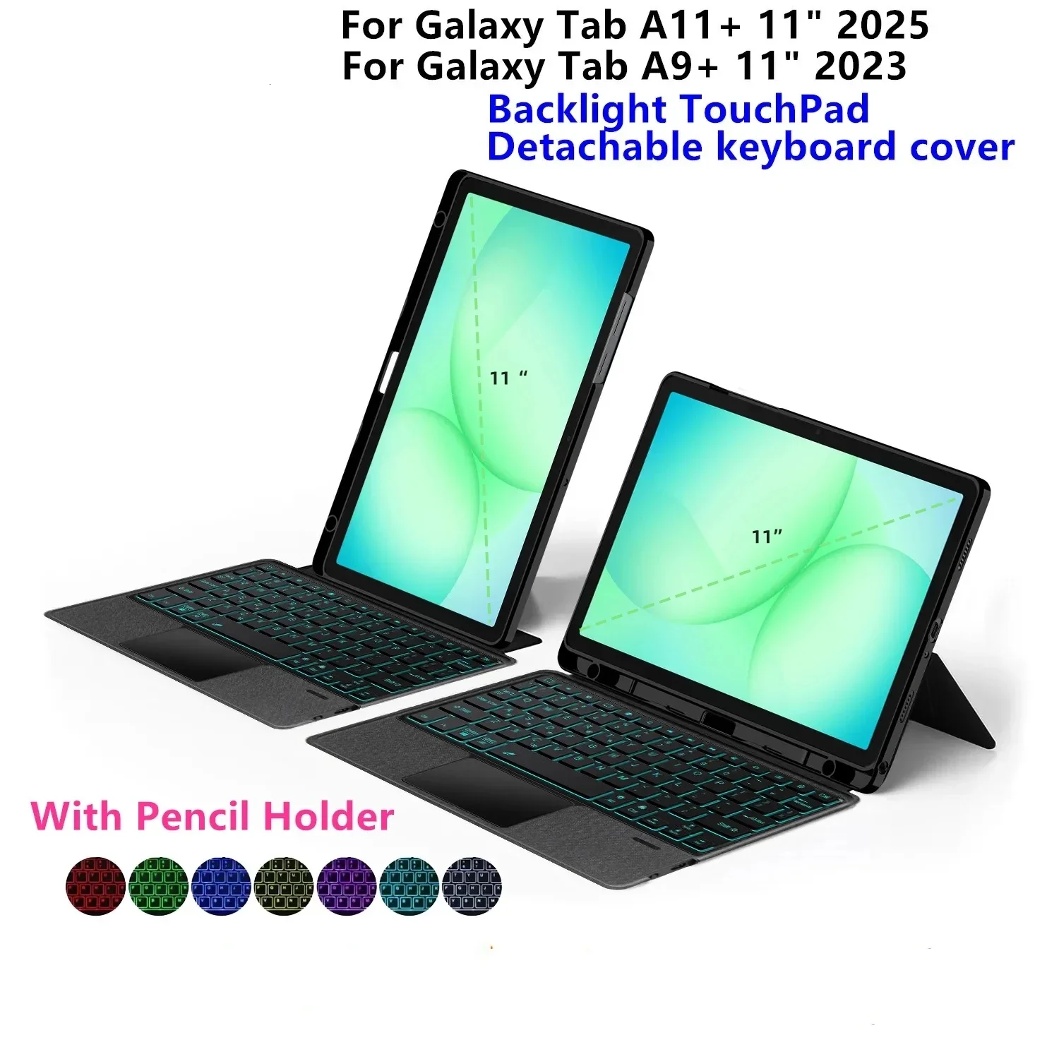 Keyboard Case for Samsung Galaxy Tab A11+Plus 11 inch 2025 SM-X230 SM-X235 A9+ 11