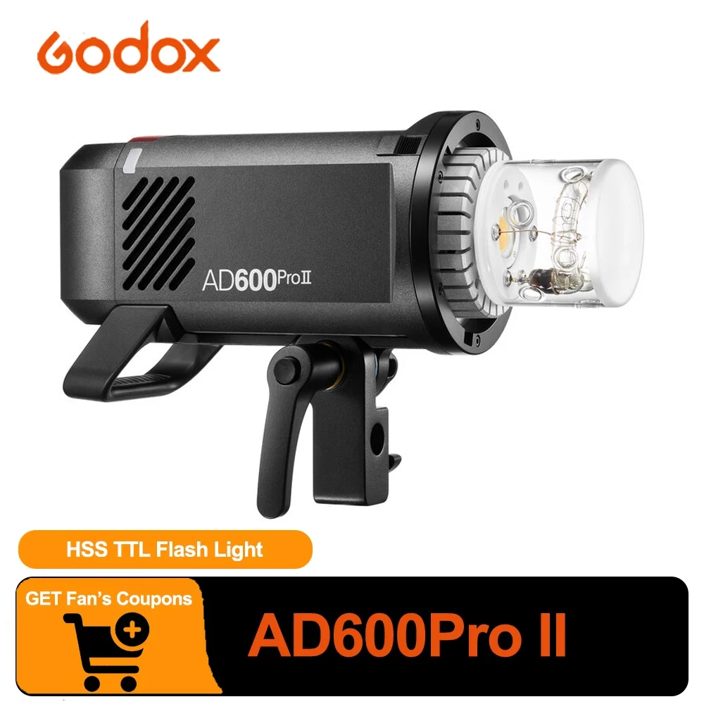 

Godox AD600Pro II 600w Studio Flash Light 360 Full Power Flashes All-in-One Outdoor Flash compatible with Most TTL Systems