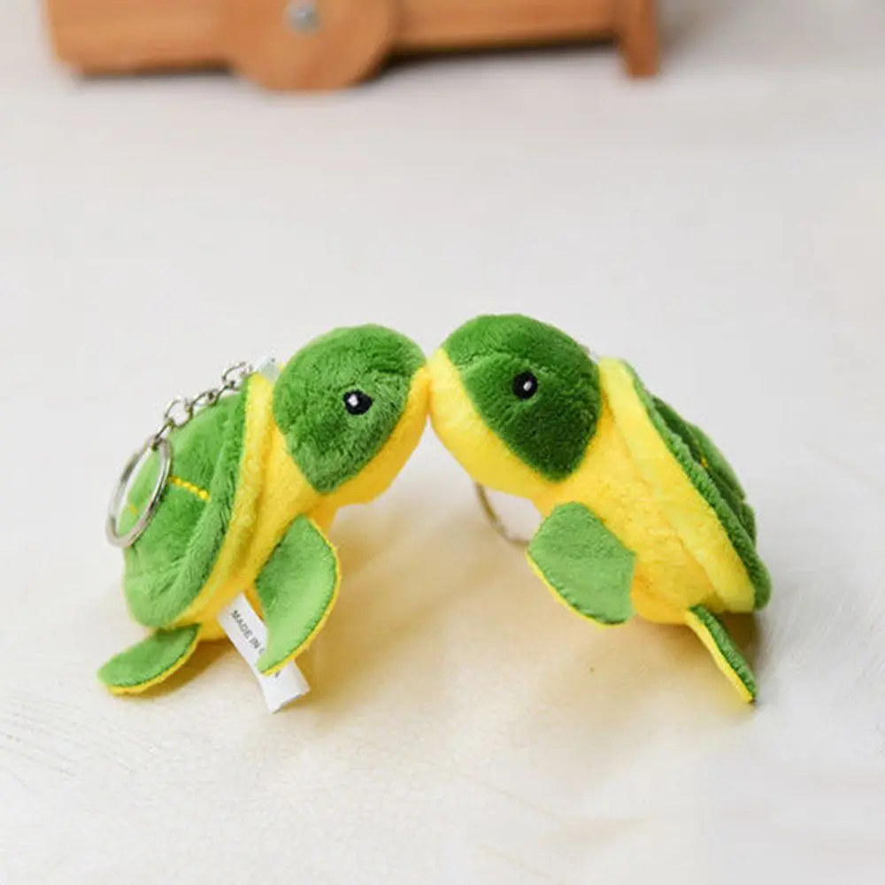 

Gifts PP Cotton Car Key Ring Ornaments Cartoon Design Plush Key Chain Tortoise Pendant Korean Style Key Buckle Women Key Holder