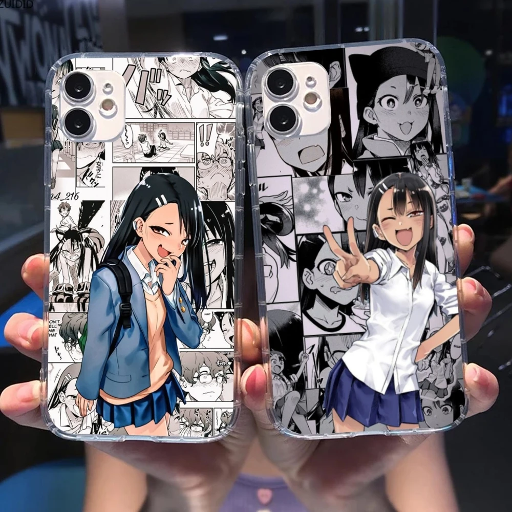 Hayase Nagatoro Anime Mobile Cell Phone Case for iPhone 16 15 14 13 12 11 X XR XS 8 Pro Max Plus Mini Clear Transparent Cover