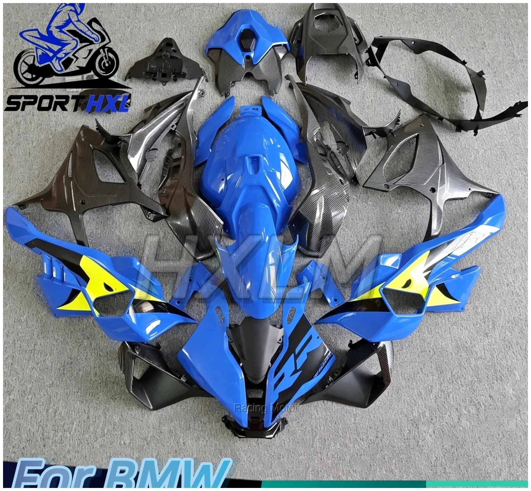 The New ABS Fairing is Suitable For BMW S1000RR 2025 2026 Motorcycle Body Fairing kit in Blue and Yellow | Racing Motor Store