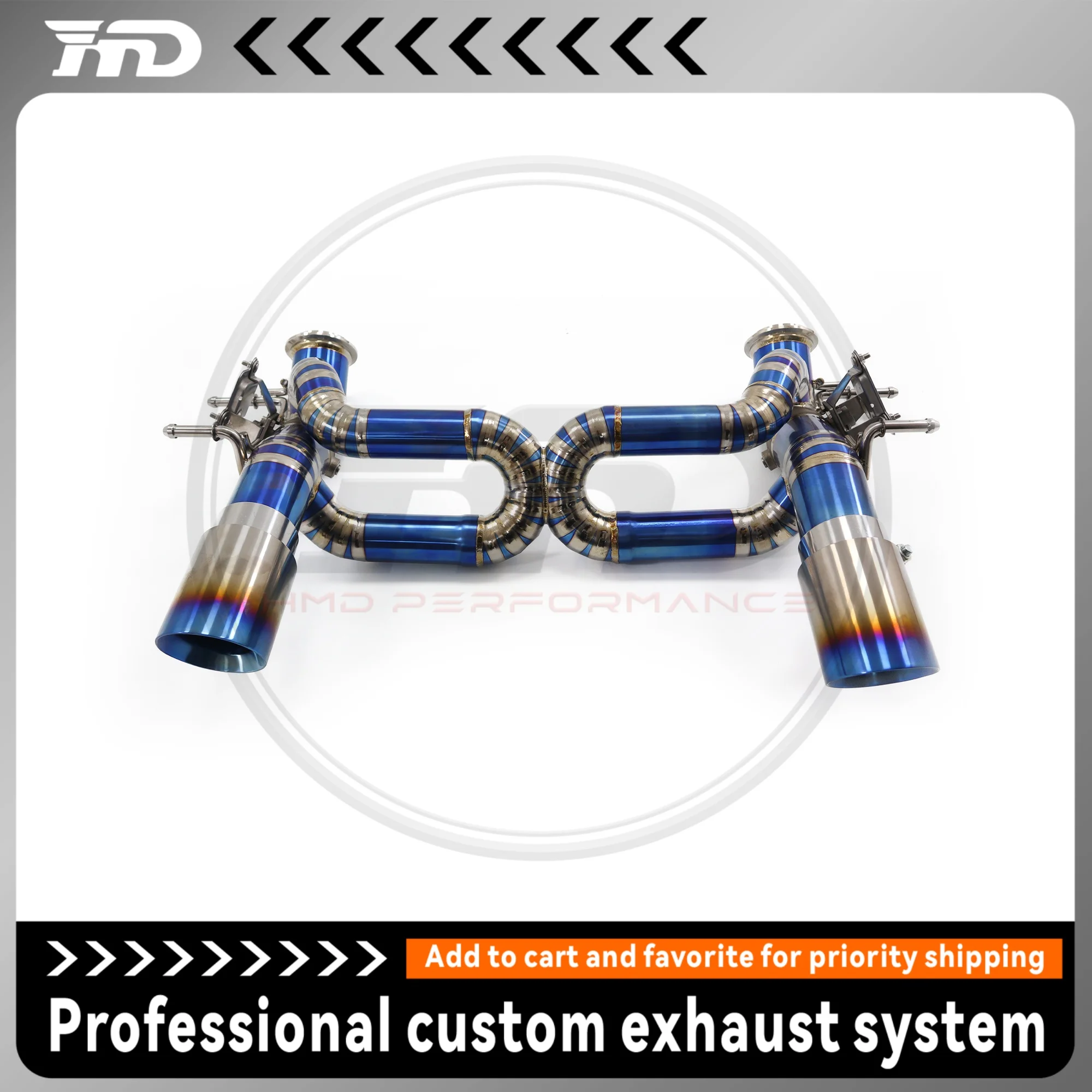 

HMD Titanium Exhaust System Performance Catback for Maserati MC20 Without Muffler With Valves