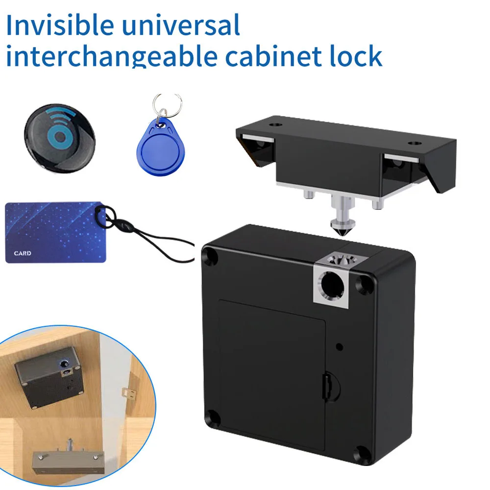 Smart Drawer Lock Invisible Electronic RFID 13.56MHz IC Cabinet Lock Unlock Intelligent Keyless Sensor Lock Easy To Install