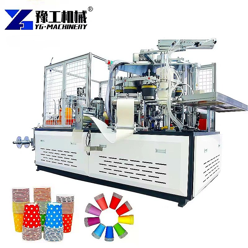 YG Paper Cup Manufacturing Equipment 7 in 1 Line From Paper Roll To Packed Cup Customized for Medium Large Cup Factory Hot Sale