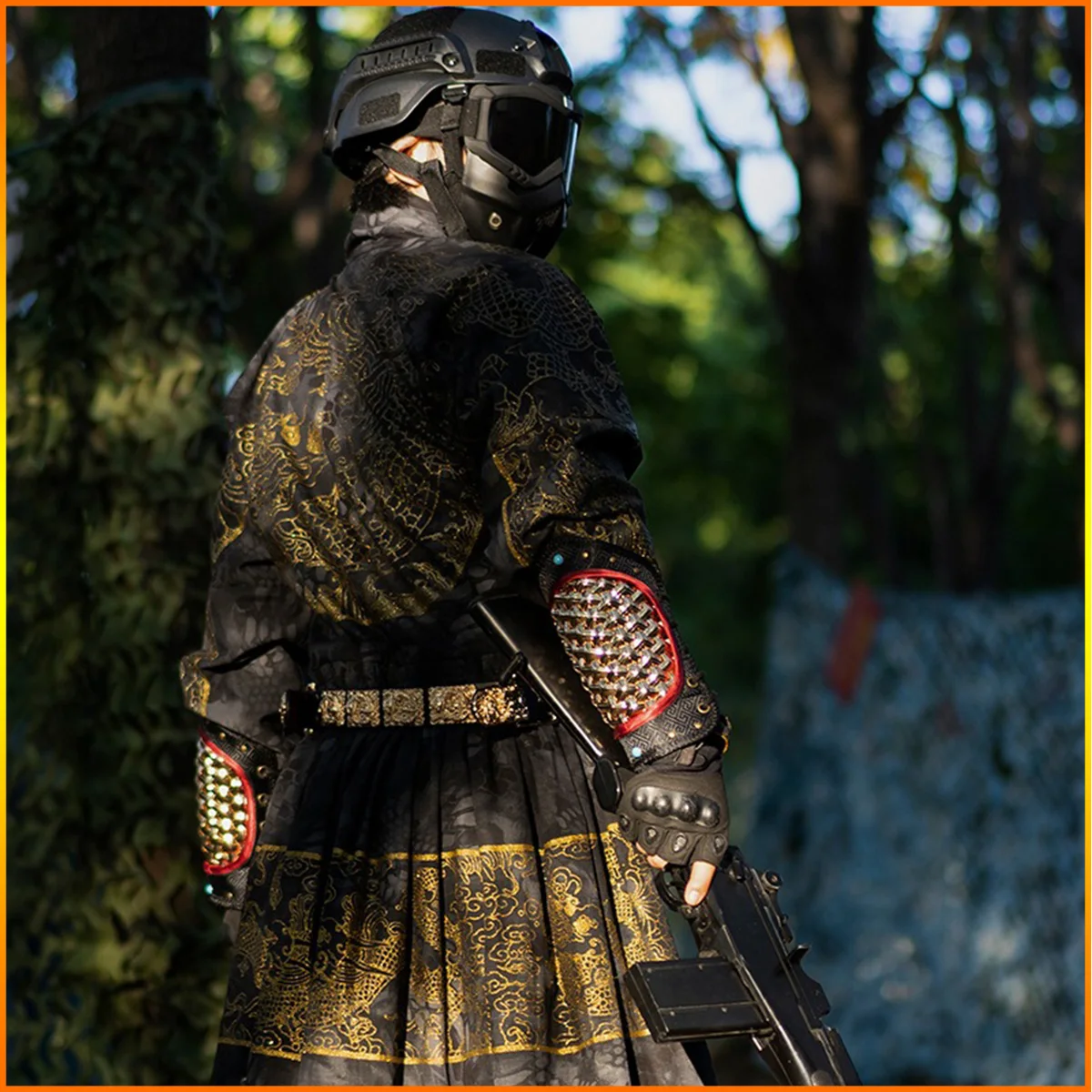 Outdoor Hunting 5-piece Set Flying fish clothing Jinyiwei Ming system paste lining gilded tactical Set for Role playing