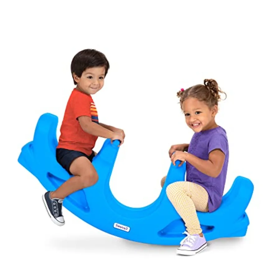

Rock and Roll Teeter Totter Seesaw for Two Toddlers Ages 18 Months to 5 Yrs Sapphire Color Durable Material Made in USA
