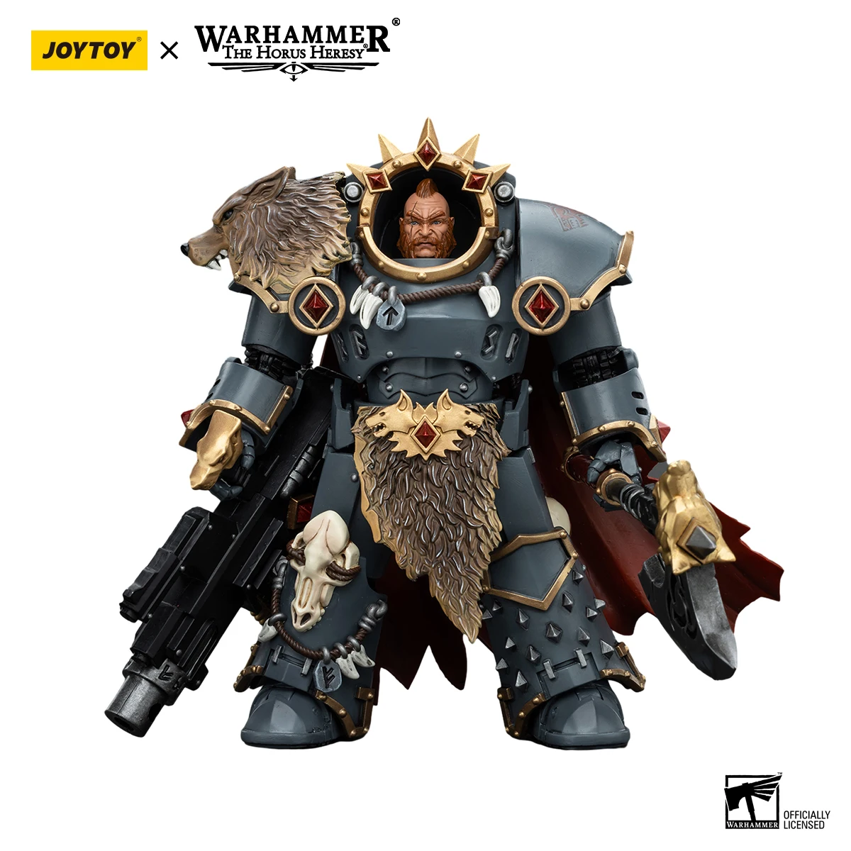 

JOYTOY 1/18 Action Figure Warhammer 40K Space Wolves Hvarl Red-Blade Anime figures Toys Model