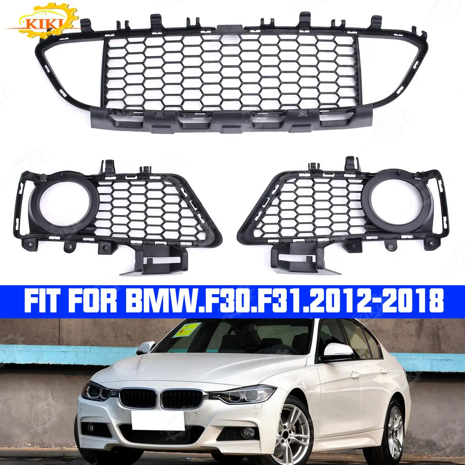 

51118068124 51118054156 51118054155 Fog Light Grill Cover For BMW F30 F31 M Sport 2012-2018 Lower Bumper Ventilation Grille