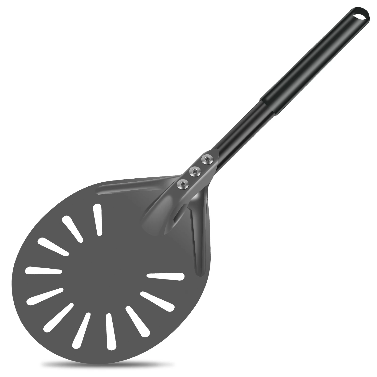 

Pizza Turning Peel with Long Handle Aluminum Pizza Peel Spinner Perforated Pizza Turner Spinner Non-Stick Pizza Paddle