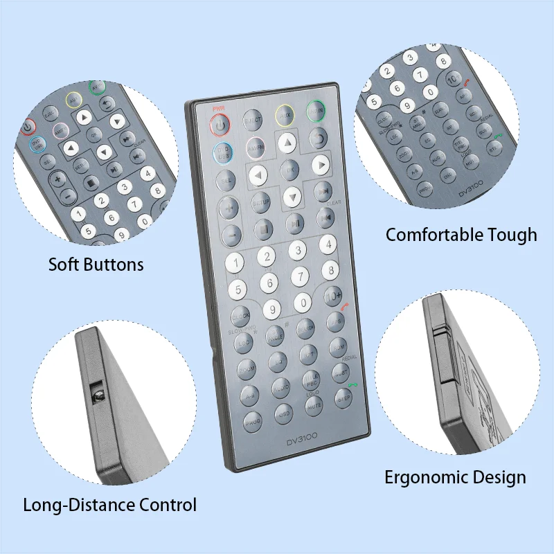 DV3100 Remote Control Compatible With Furrion entertainment system DV3100 DV3100RC Replacement Controller