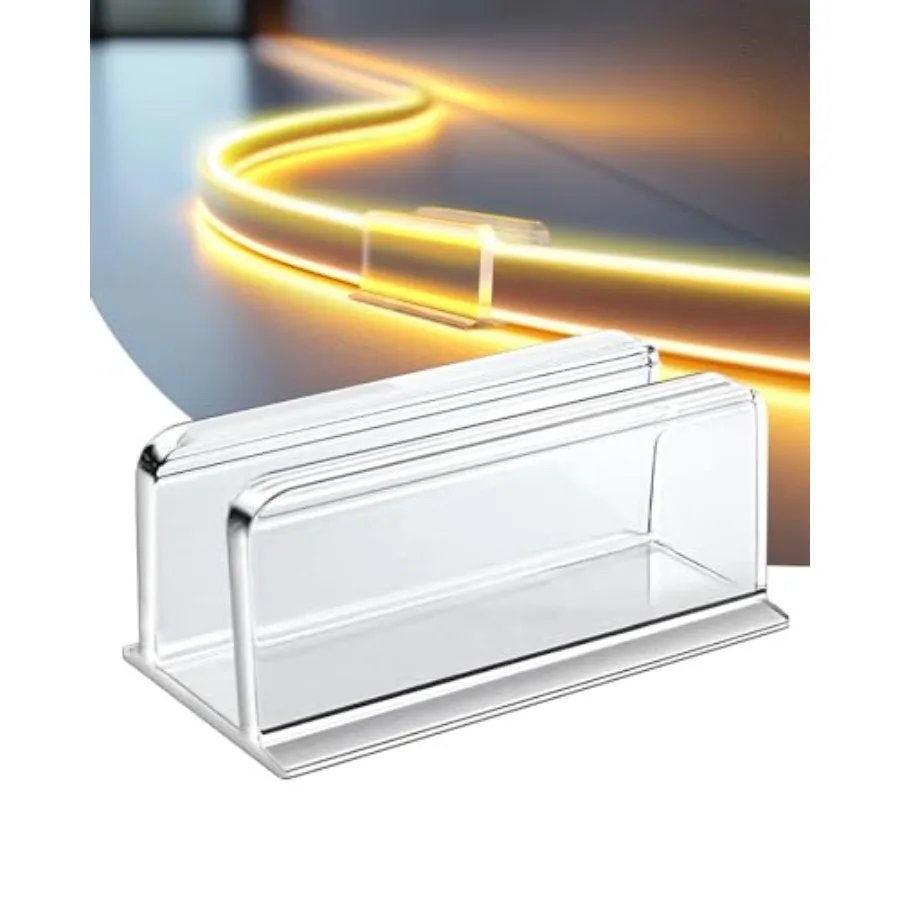 Neon Rope Light Clips Mounting - Pcs Clear Waterproof LED Strip Clip Brackets - Adhesive Wall Mount Holder for Govee and Other
