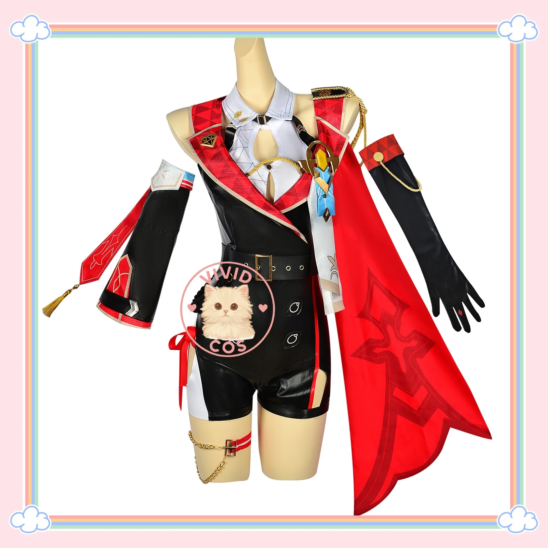 

Honkai: Star Rail Topa Anime-style Games Cosplay Costume Halloween-themed Includes Key Garments and Accessories for Woman Chic